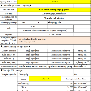 Order 4 – Làm Khuôn Bê Tông